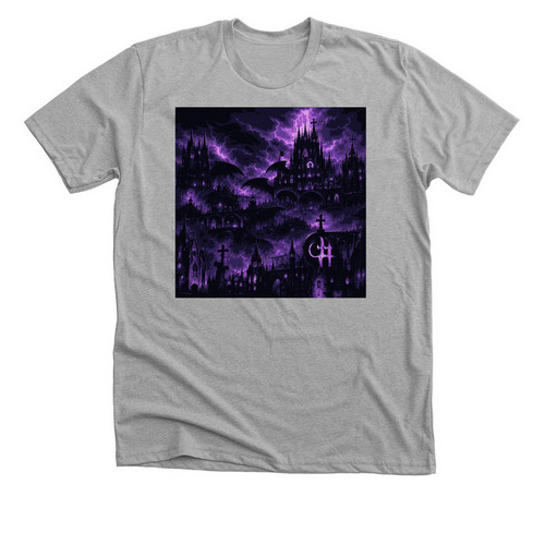 Gothic kingdom tee, a Athletic Heather Premium Unisex Tee