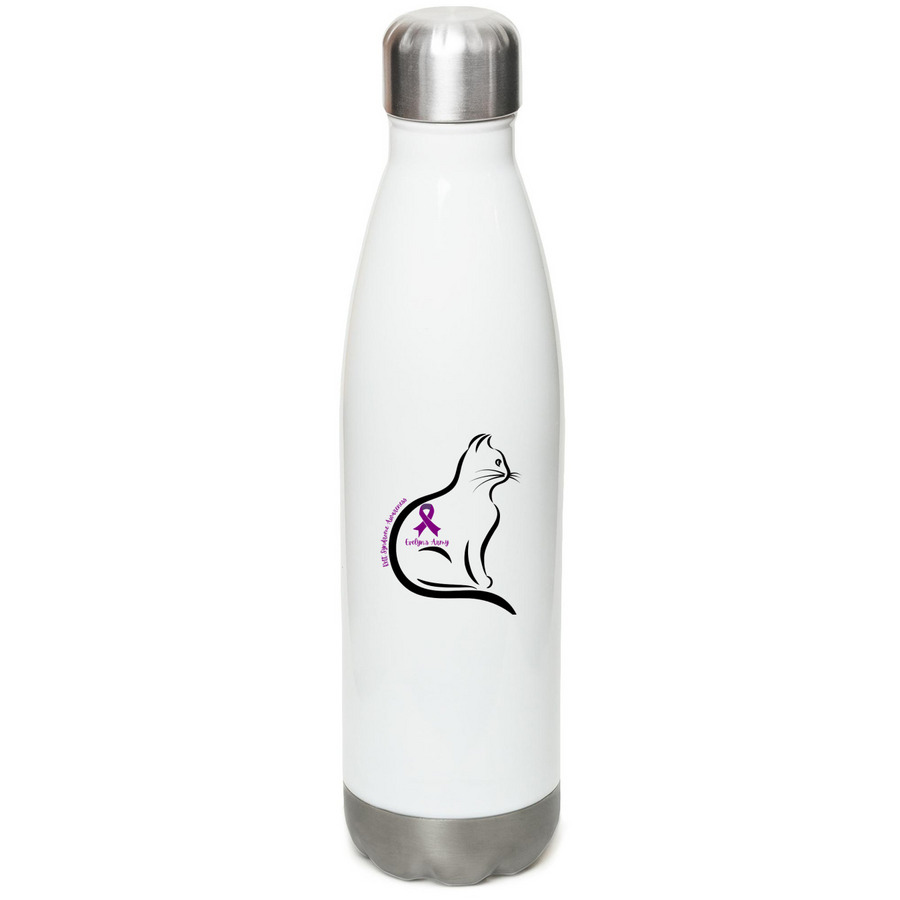 Evelyn's Army Water Bottle, a White Stainless Steel Water Bottle