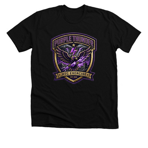 PURPLE THUNDER, a Solid Black Blend Premium Unisex Tee
