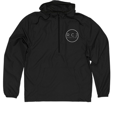 RCJ Designs Windbreaker, a Black Quarter-Zip Windbreaker