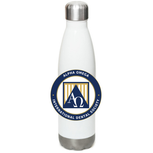 AO Stainless Water Bottle, a White Stainless Steel Water Bottle