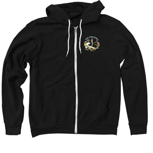 Fuel Your Stoke Zip Ups, a Black Zip Up Hoodie