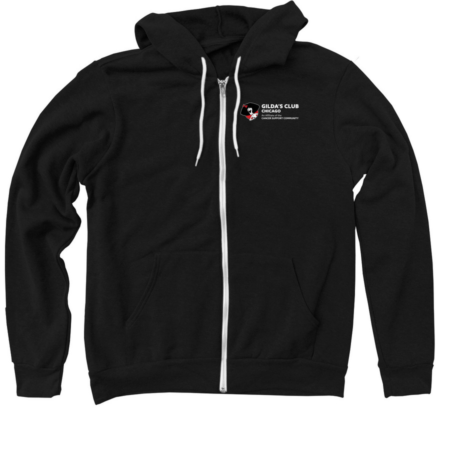 GCC Branded Shirt (Dark), a Black Zip Up Hoodie