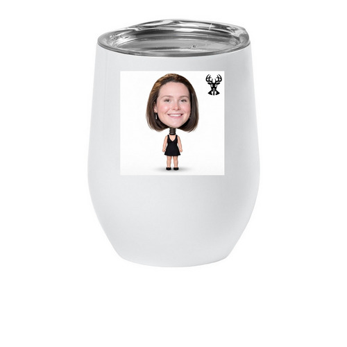 Down Syndrome Awareness Mug, a White Insulated Wine Cup