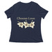 Choose Love Collection, a Navy Women's Relaxed V-Neck Tee