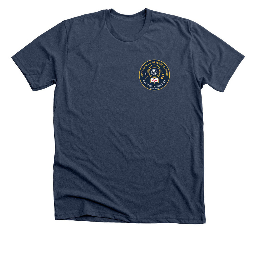 AARG 5th Anniversary Shirt, a Heather Navy Premium Unisex Tee
