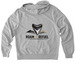 Roam & Refuel Shark Tooth Modern Zip, a Granite Grey Heather Allmade Organic French Terry Zip Up Hoodie (back-view)