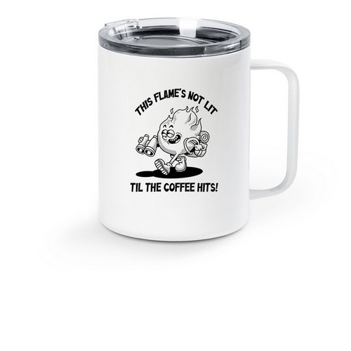 Ready to Serve TRAVEL MUG, a White Stainless Steel Travel Mug