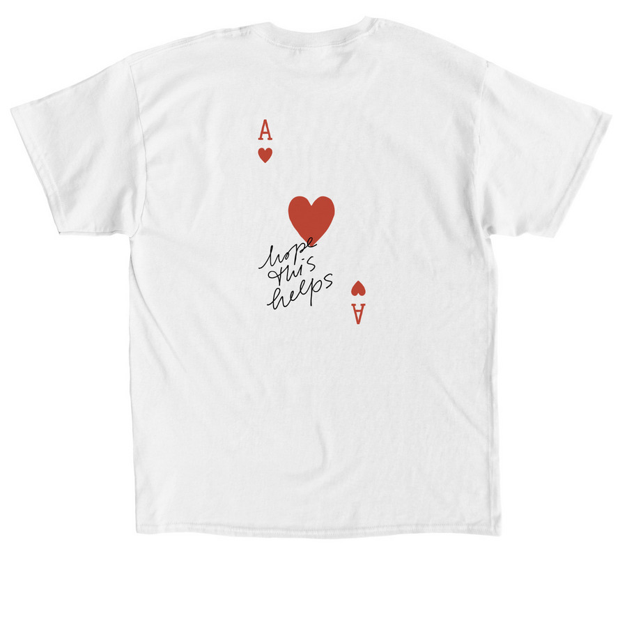 hope this helps basic tee, a White Classic Unisex Tee (back-view)