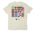 United by Flags Tee, a White Sand Allmade Organic Cotton Unisex Tee (back-view)
