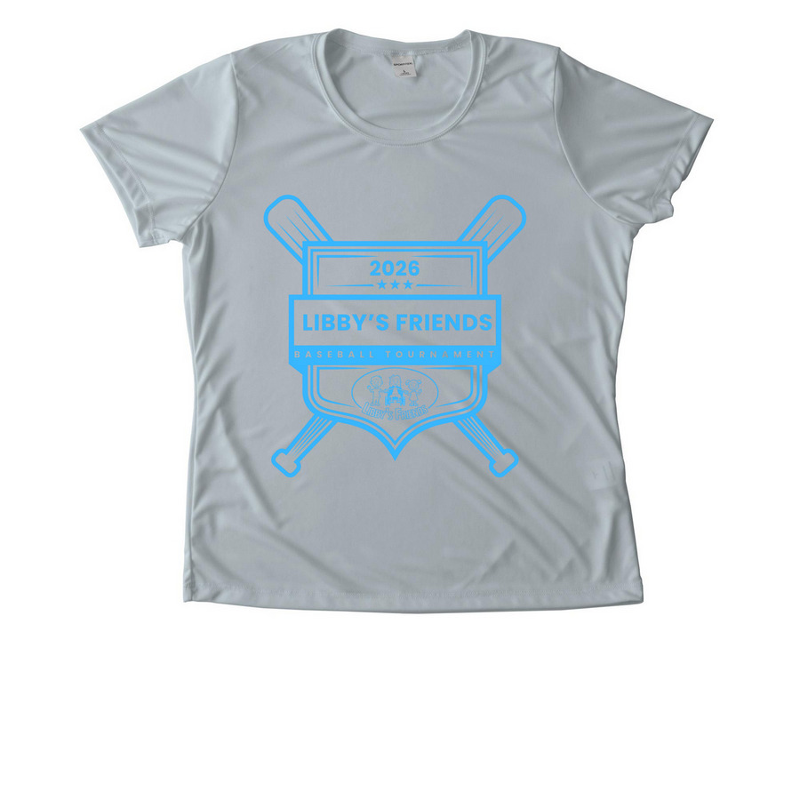 2026 Libby's Friends Baseball Tournament, a Silver Women's Performance Tee