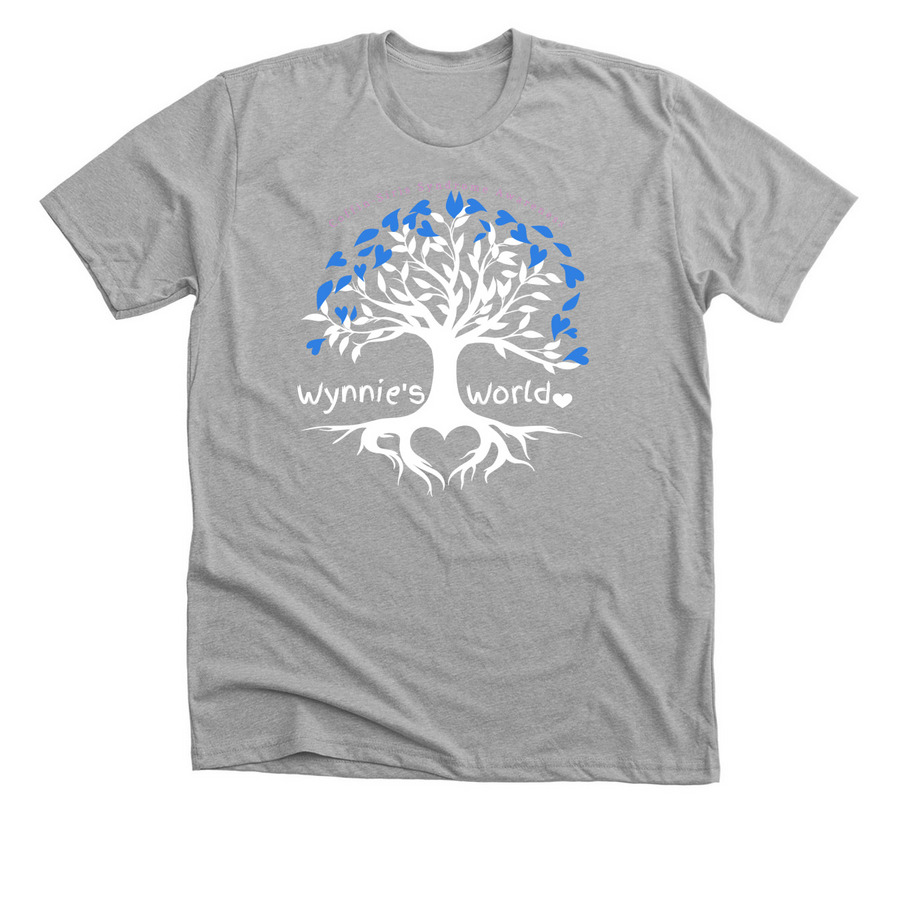 Wynnie's World t-shirt, a Athletic Heather Premium Unisex Tee
