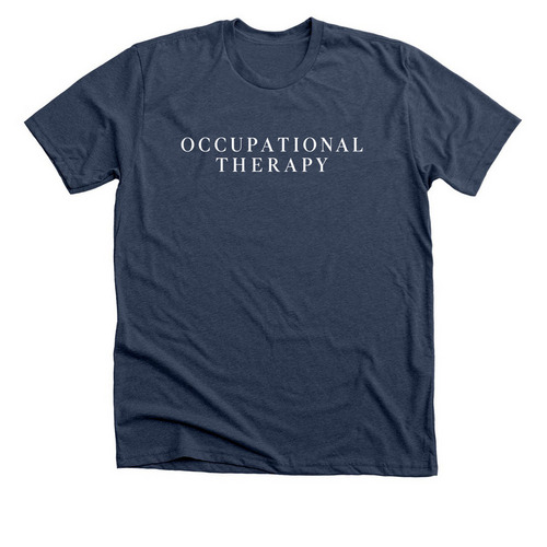 OT Plain&nbsp;, a Heather Navy Premium Unisex Tee