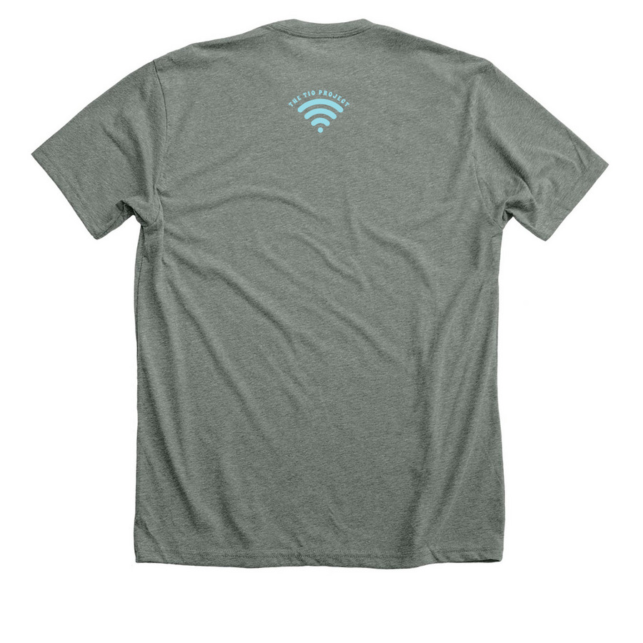 Catching Waves Tee (Adult), a Deep Heather Premium Unisex Tee (back-view)