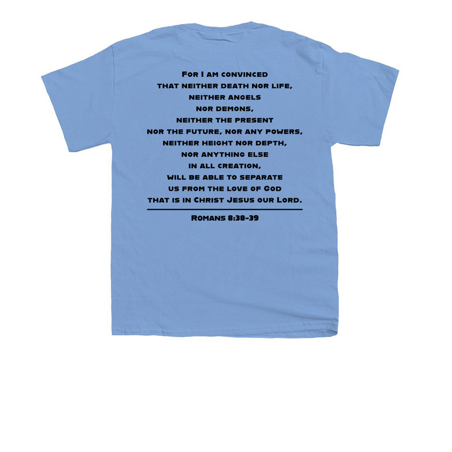 TK Shirts & Sweatshirts (Black Logo), a Carolina Blue Youth Unisex Tee (back-view)