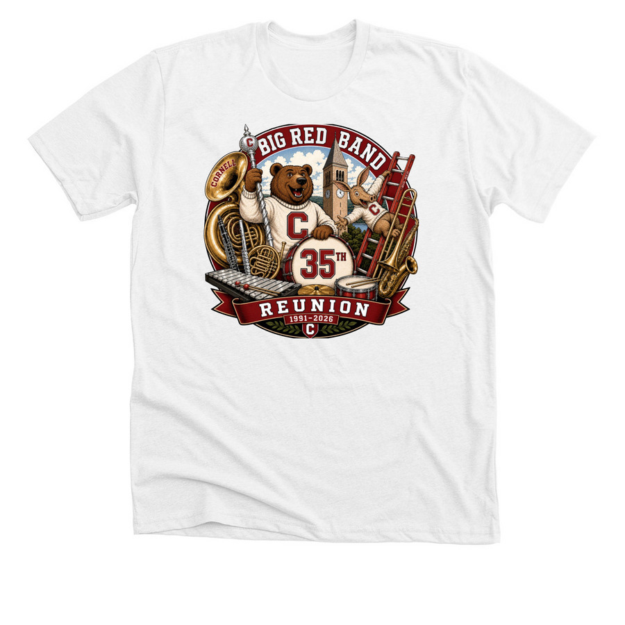 Big Red Band Reunion Tshirt v2, a Solid White Blend Premium Unisex Tee