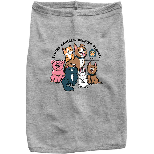 Doggie Tee, a Heather Grey Doggie Tee