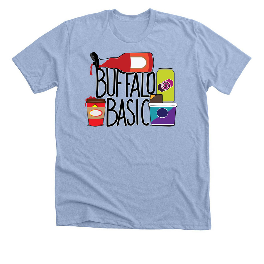 I'm Not White Girl Basic, a Heather Baby Blue Premium Unisex Tee