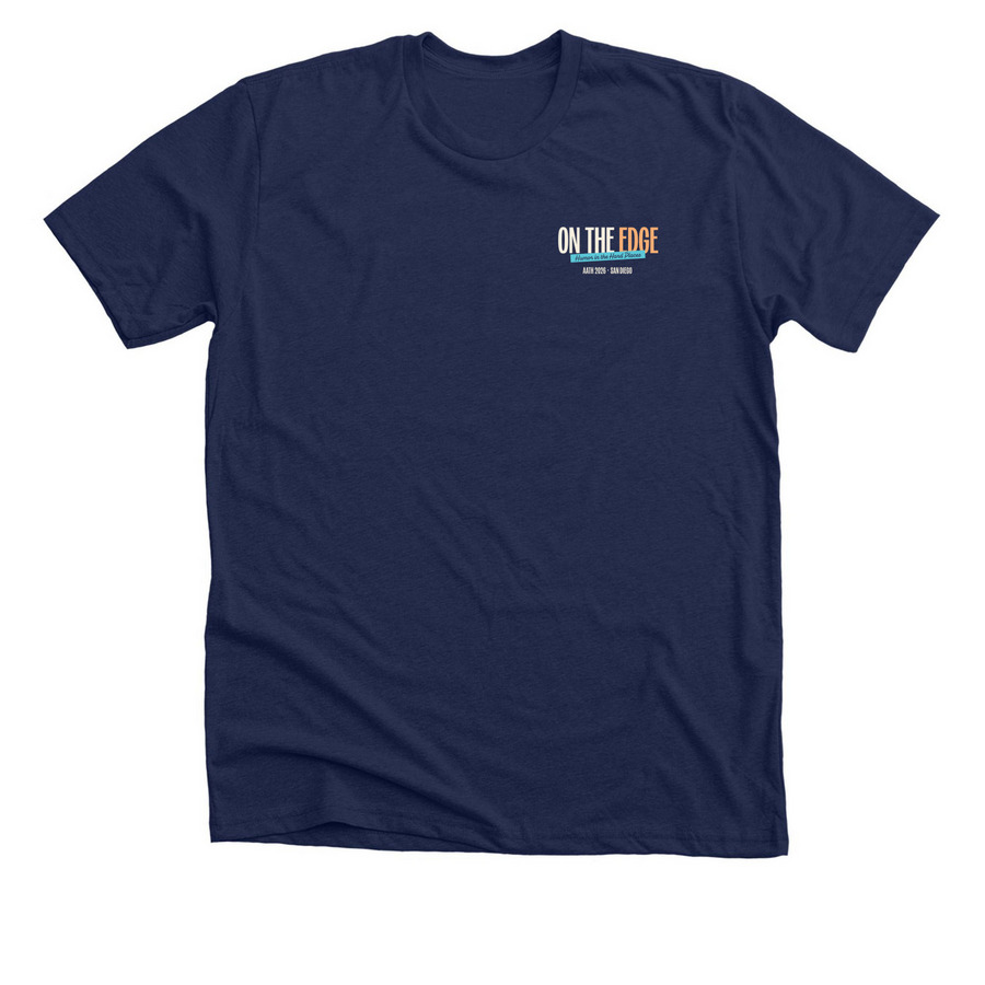 On The Edge 2026, a Solid Navy Blend Premium Unisex Tee