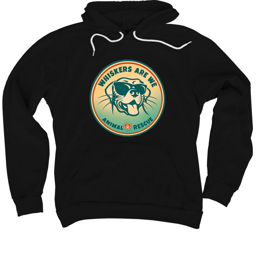Whiskers Are We Animal Rescue, a Black Premium Pullover Hoodie