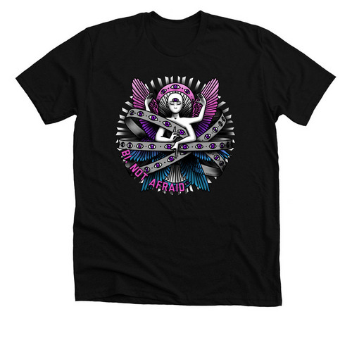 Bi, Not Afraid, a Solid Black Blend Premium Unisex Tee