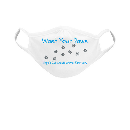Wash Your Paws, a White Youth Premium Face Mask