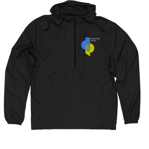 Classic DP Outerwear Collection, a Black Quarter-Zip Windbreaker