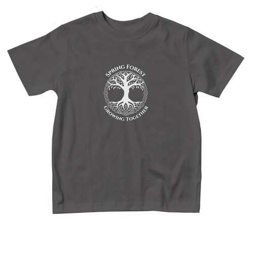 Spring Forest: Growing Together, a Charcoal Toddler Tee
