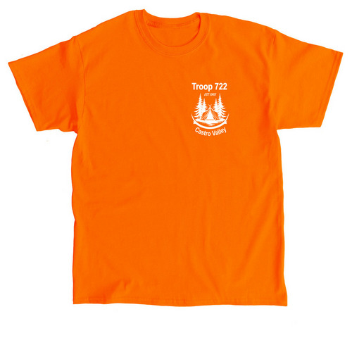 Troop 722 Class B (Front & Rear Graphic), a Orange Classic Unisex Tee