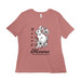Buny Momma Floral, a Mauve Women?s Relaxed Cotton Tee