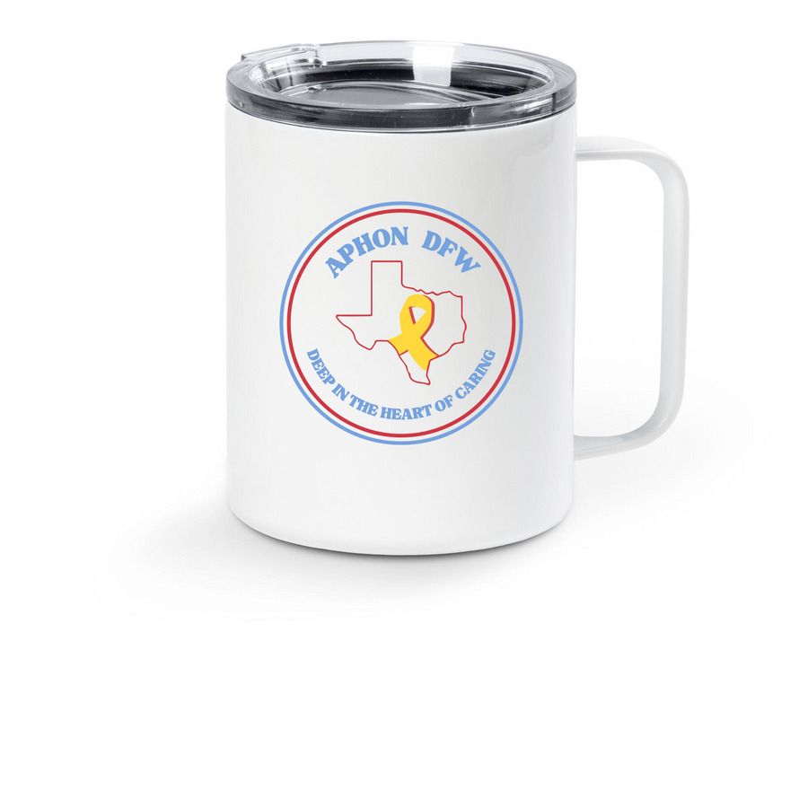 APHON DFW Travel Mug&nbsp;, a White Stainless Steel Travel Mug