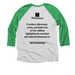 I AM a daughter......, a Envy and Heather White 3/4 Sleeve Baseball Tee (back-view)