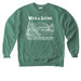 Wild & Scenic, a Light Green Comfort Colors Crewneck Sweatshirt
