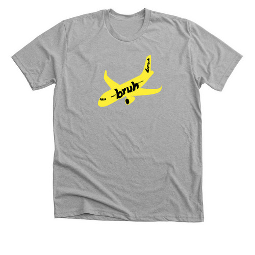 Bruh Airlines, a Athletic Heather Premium Unisex Tee