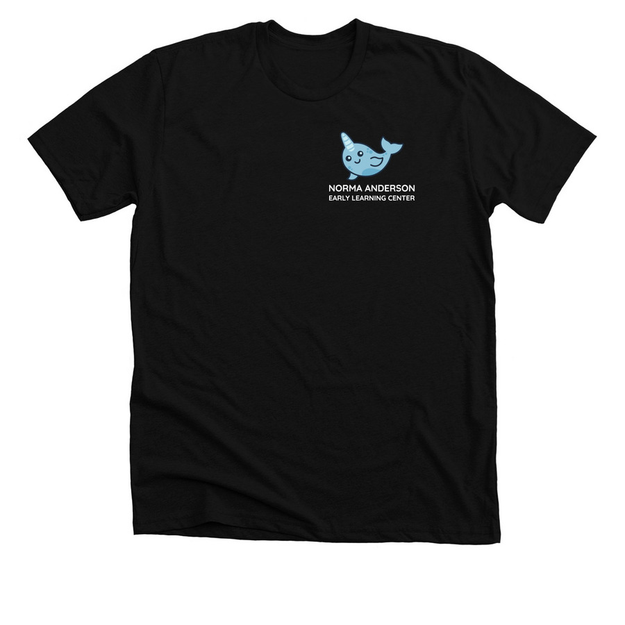 Norma Anderson Chest Logo, a Solid Black Blend Premium Unisex Tee