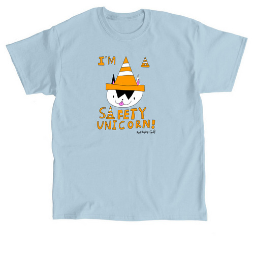 Safety Unicorn Ripley, a Light Blue Classic Unisex Tee
