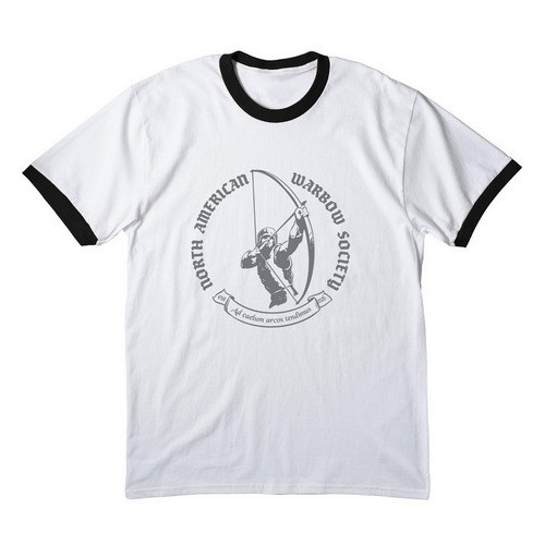 Ringer with logo, a White/ Jet Black Cotton Ringer Tee
