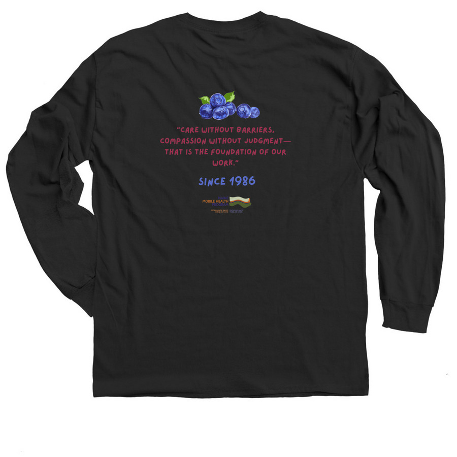 Celebrating 40 Years, a Black Classic Long Sleeve Tee (back-view)