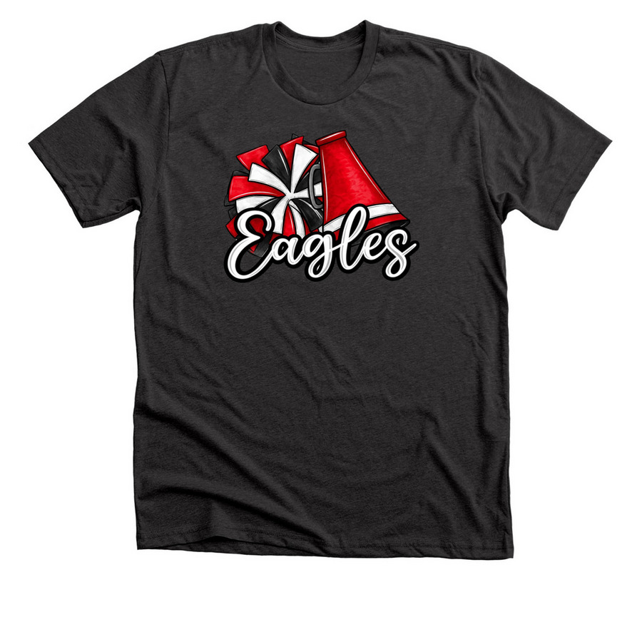 Go Eagles, a Dark Grey Heather Premium Unisex Tee