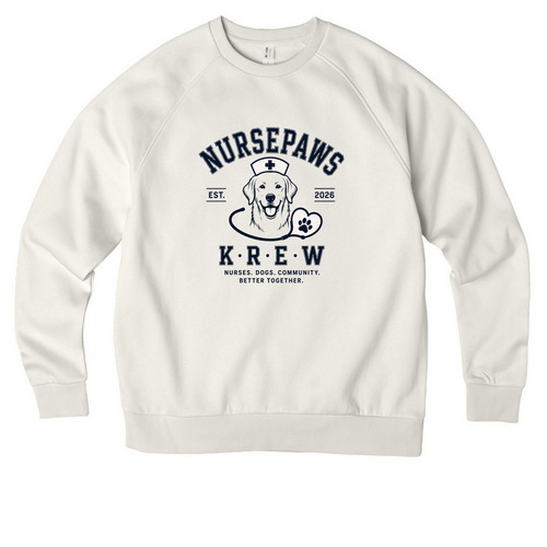 Vintage Collegiate, a White Sand Allmade Organic CVC Crewneck Sweatshirt