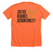 Animal Justice Advocacy, a Heather Orange Premium Unisex Tee (back-view)