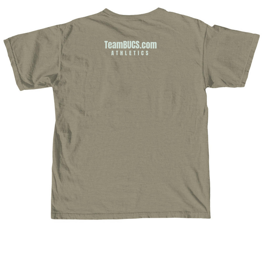 Who Do You Play For?, a Sandstone Comfort Colors Unisex Tee (back-view)