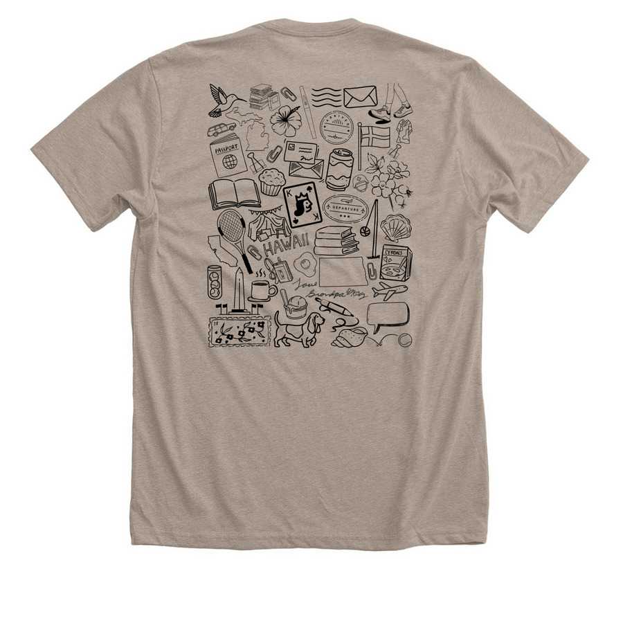Memories, a Heather Stone Premium Unisex Tee (back-view)