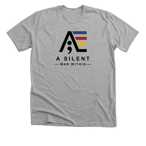 "A Silent War Within" Supporter Tee, a Athletic Heather Premium Unisex Tee