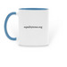 Don't Tread on Trans Texans Mug, a Light Blue Two-Tone Ceramic Mug (back-view)