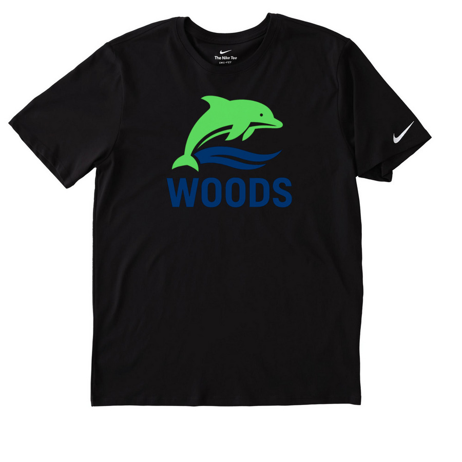 Youth and adult performance material, a Black Nike Dri-FIT Jersey Blend Performance Tee