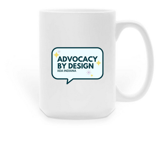 IIDA IN Advocacy by Design Mug!, a White Large Coffee Mug