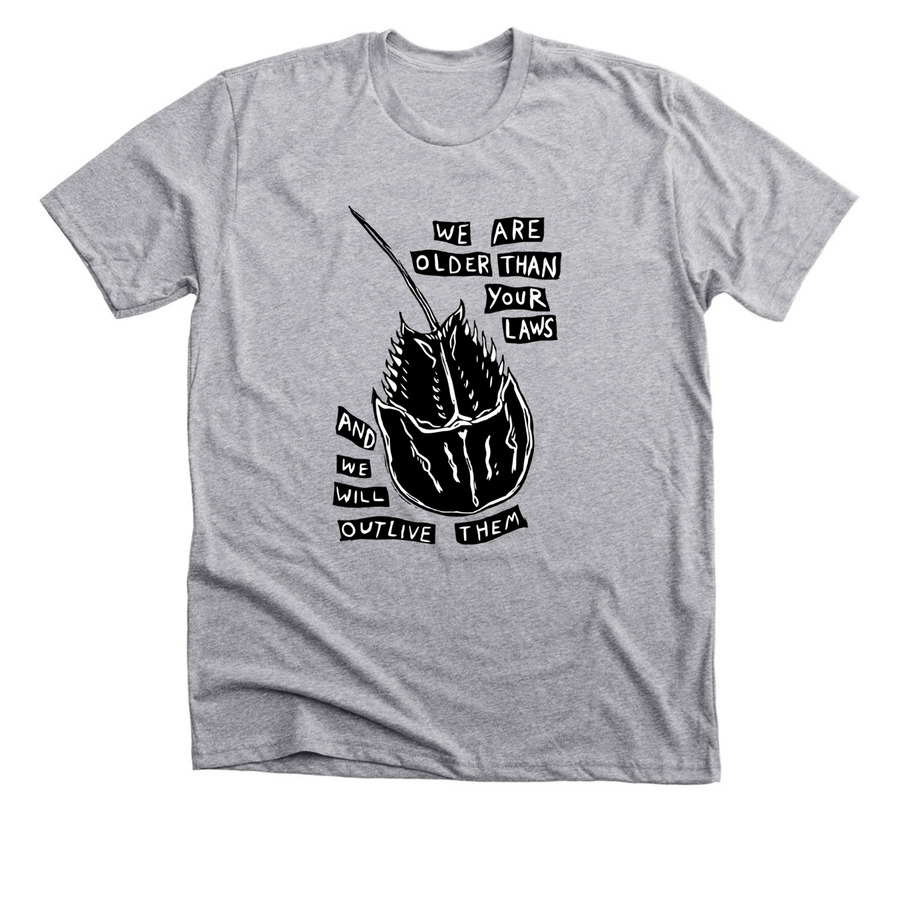We Are Older Than Your Laws, a Athletic Heather Premium Unisex Tee