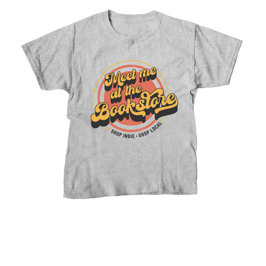 Meet Me At The Bookstore, a Sport Grey Youth Unisex Tee