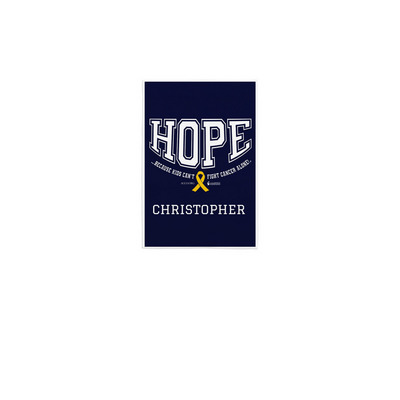 Christopher flag, a White 12" x 18" Yard Flag